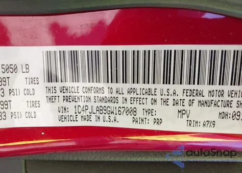 2016 Jeep Cherokee Sport from USA, damaged, VIN 1C4PJLAB9GW167008